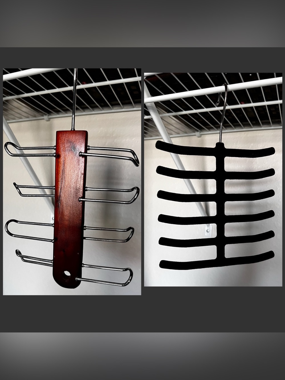 Closet Organizer Hanger Lot | Velvet Cascading & Wood Rotating Multi Hook